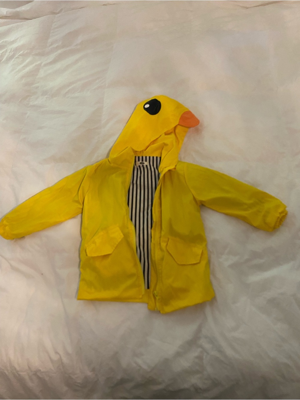 Adorable 2T Yellow Duck Hooded Rain Jacket